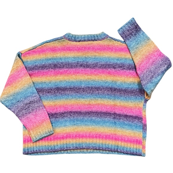 NWT Something Navy Poppy Ombre Rainbow Sweater Short Set size Large - Picture 6 of 10